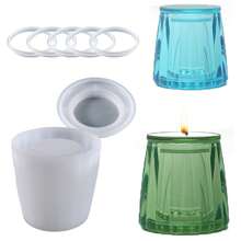 Candle Jar Molds, Pumpkin Silicone Concrete Molds With Lid And 5 Sealing Rings, Cement Mold For Candle Vessels For DIY Storing Bottles, Candle Holder, Jewelry Box - B - View 1