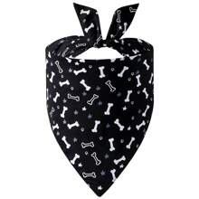 1 pieza Bandana ajustable de doble cara en forma de triángulo para mascotas, apta para perros medianos y pequeños, diseño de sandía, hueso y conejo, ideal para primavera y verano - Multicolor - Ver 18