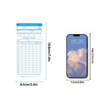 50pcs Daily Time Card, Clock Time Card, Employee Time Card, Time Card, Clock Card, Monthly Time Card, Paper Double Sided Time Card For Employees Back To School - Multicolor - View 3