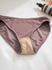 5pcs Women's LOVE Solid Color Comfortable And Breathable Triangle Panties Set