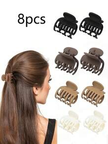 3 Stück Haarklammern mit doppelter Zahnreihe für dünnes Haar, 4,1 cm (ca. 1,6 Zoll) mittlere Größe, matte rutschfeste Kurzhaar-Accessoires für Frauen und Mädchen, Lässig Hair Jaw Clip, Haarklammern, Haarklemmen, Haarfänger-Clip, Schulsachen, College