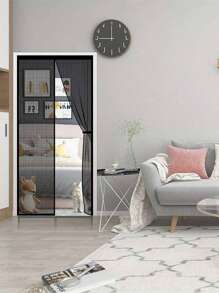 1pc Magnetic Screen Door, Mesh Curtain, Self-Sealing Thickened Hands-Free Partition, Blocks Insects And Flies, Enjoy Fresh Air, Pet Friendly Curtain, Suitable For Summer Kitchen, Living Room And Bedroom - Multicolor - View 4