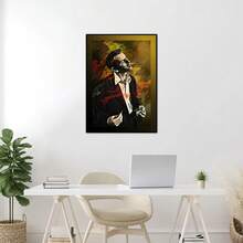 DAJIDALI 1入組帆布牆藝流行歌手塗鴉海報音樂電影人物畫美學家飾，適用於客廳、臥室、辦公室、酒吧牆面裝飾，送禮組合適合朋友，無框架 - 彩色 - 查看 4