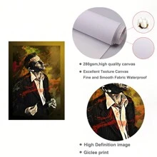 DAJIDALI 1入組帆布牆藝流行歌手塗鴉海報音樂電影人物畫美學家飾，適用於客廳、臥室、辦公室、酒吧牆面裝飾，送禮組合適合朋友，無框架 - 彩色 - 查看 10