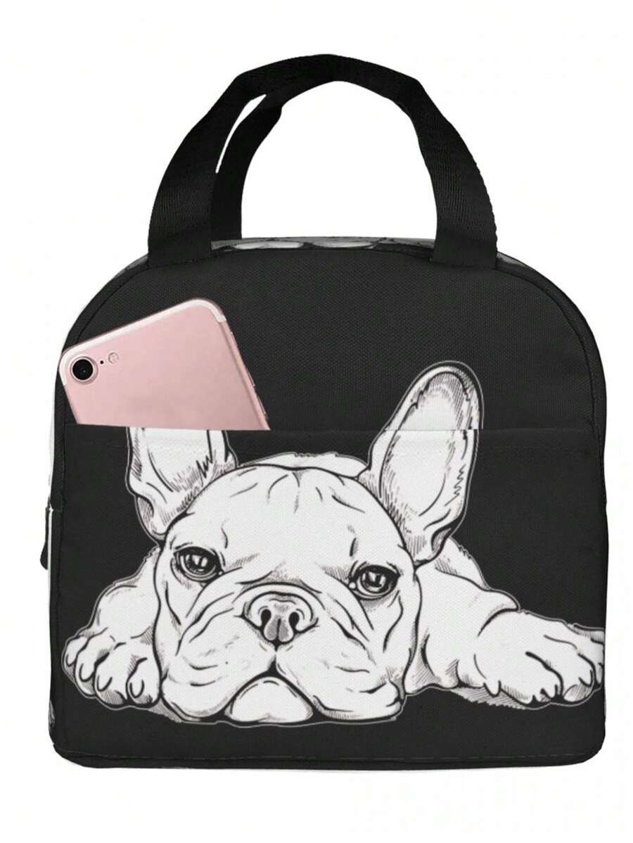 1 Pc Large Thermal Insulated Lunch Bag Cool Bag Picnic Adult Kids Food Storage Box School Organizer Bags Teacher Storage Bags Classroom Bags Classroom Organizer Bags School Bag Lunch Tote Bag Cooler Box Storage Bag Women Cute Lunch Pack Tiffin Bag Small Cartoon For Ladies Kids Women Boy Girl Woman Lunch Box Bag For Women School Supplies Stuff Accessories Bag For School School Accessories School Stuff - Black - View 1