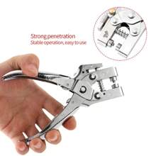 Upgraded Easy-To-Use Hole Punch Plier With 400pcs 3/16 Inch Metal Grommets, Diy Leather Belt Punch Tool With Grommet, Eyelet Plier Tool For Leather Belt, Paper, Card, Tag, Id Card, A4 File And Office Punching And Binding Tool