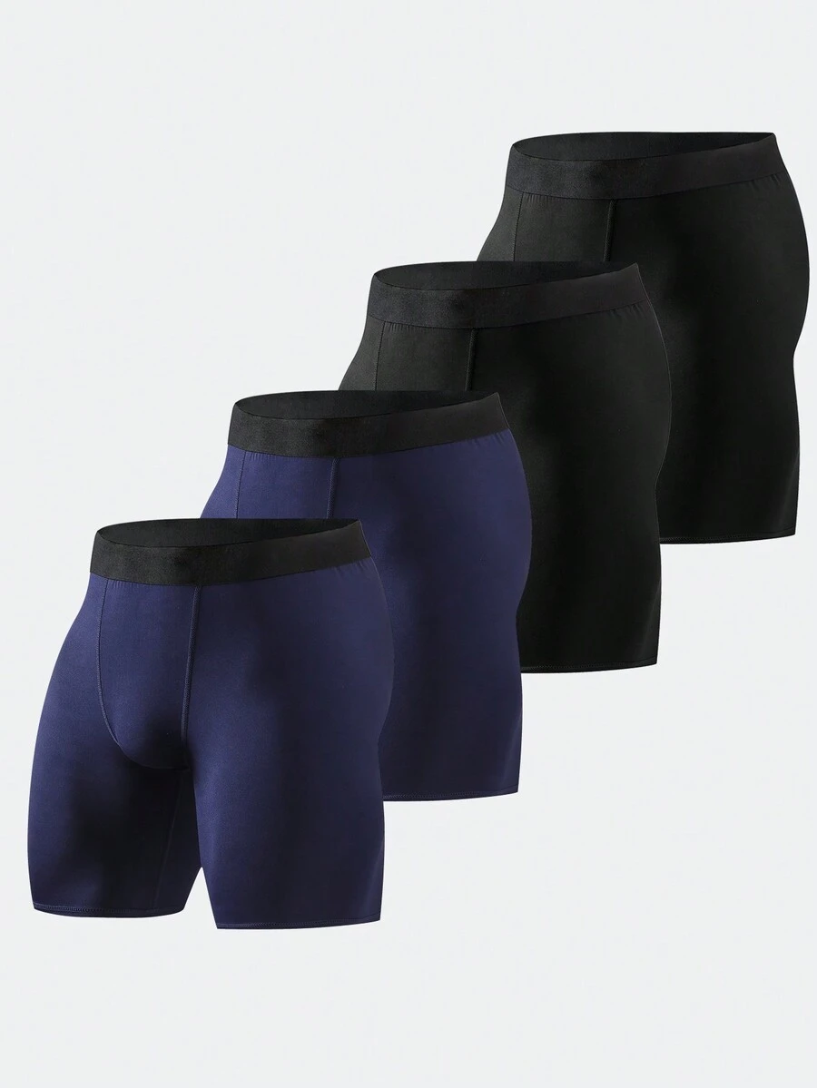 TELALEO 4入組男士壓縮式運動短褲：透氣速乾，籃球、跑步和健身必備 - 彩色 - 查看 1