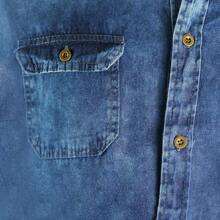 Men Denim Shirts - Neblina azul - Ver 7
