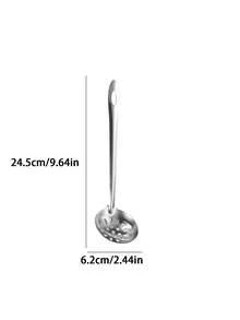 2 Pieces Stainless Steel Soup Strainer Kitchen Cooking Light Handle Hot Pot Soup Spoon Strainer - Silver - View 3