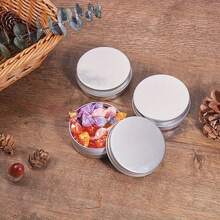 60ml Latas de aluminio redondas con tapa de rosca para contenedores cosméticos, manualidades y almacenamiento de viaje. Platino - Multicolor - Ver 2