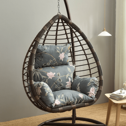 Wisząca poduszka na krzesło, poduszka, poduszka do wiszącej huśtawki z polirattanu/rattanu, kosz wiszący, kosz do huśtawki, poduszka oparcia