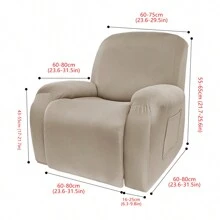 1 Stück klassischer einfarbiger Massagesessel-Überzug, Vollschutz-Sesselabdeckung, weich & bequem, dehnbar, staub- & kratzfest