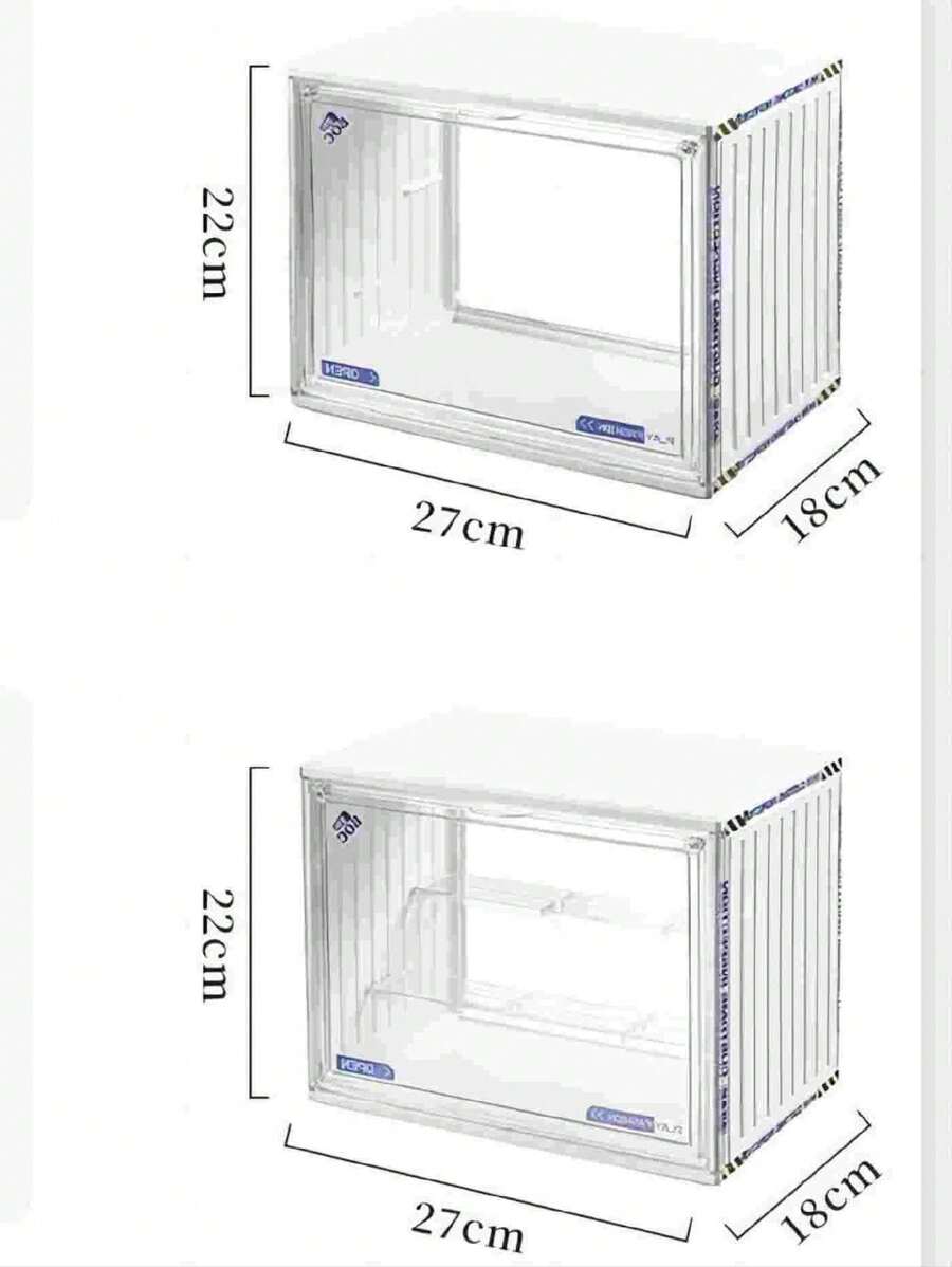 1pack Acrylic Display Boxes,4 Tiers Display Case With Movable Plates