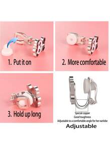 6 paires Boucles d'oreilles à clip sans piercing pour filles avec les oreilles non percées, boucles d'oreilles hypoallergéniques en acier inoxydable cœur coloré, fleur, papillon et arc-en-ciel, ensemble de boucles d'oreilles à pierres CZ