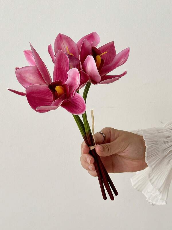 1/2 Fascio di fiori artificiali con tocco reale, fiori secchi per decorazione di matrimonio all'aperto, ufficio, famiglia, festa, soggiorno, tavolo, San Valentino, regalo