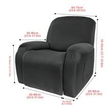 1 Stück klassischer einfarbiger Massagesessel-Überzug, Vollschutz-Sesselabdeckung, weich & bequem, dehnbar, staub- & kratzfest