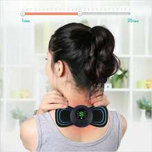 4X Portable Mini Electric Neck Massager Cervical Massage Stimulator Stickers - Multicolor - View 7