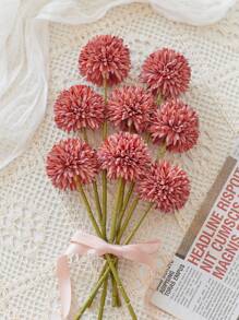 8/16 件人造菊花球花蒲公英绣球花束礼物送给朋友新娘婚礼花束装饰适用于家庭办公室咖啡馆派对婚礼装饰 - 鏽棕色 - 查看 9