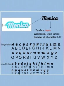 定制姓名背包姓名标签钥匙扣定制亚克力钥匙扣垂直吊坠圣诞节生日礼物 - 白色 - 查看 5