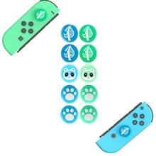 10 Chiếc Nắp Kẹp Ngón Tay Cái Dễ Thương Tương Thích Với Công Tắc/Switch OLED/Switch Lite Bảng Điều Khiển, Vỏ Nút Analog Analog Bằng Silicon Mềm Cho Bộ Điều Khiển Joy-Con, Cần Điều Khiển - Nhiều màu - Xem 1