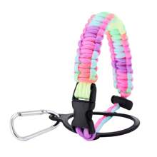 1pc Outdoor Parachute Cord Handmade Braided Cup Handle, Cup Sleeve, Durable Water Bottle Carrier For Outdoor Activities - Supports Up To 64oz