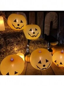 1 quả bóng bay LED hình quả bí ngô có đèn dùng để trang trí tiệc Halloween, ngày lễ, trang trí sân vườn trong nhà và ngoài trời, Giáng sinh - Nhiều màu - Xem 8