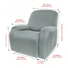 1 Stück klassischer einfarbiger Massagesessel-Überzug, Vollschutz-Sesselabdeckung, weich & bequem, dehnbar, staub- & kratzfest