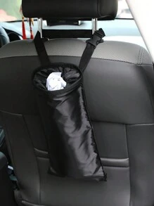 1pc/2pcs Foldable Car Trash Can - Black - View 1