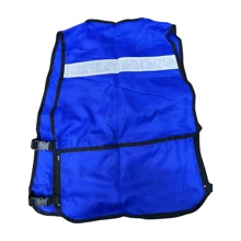 Chaleco de Seguridad Industrial Tipo Brigadista con Cinta Reflejante de Alta Visibilidad con Costados Abiertos para Ajustar a varias tallas. Disponible en 14 Colores. (Amarillo Fosforescente, Naranja, Negro, Azul Marino, Rojo, Vino, Azul Rey, Verde Manzana, Caqui, Verde Bandera, Gris, Rosa Mexicano, Rosa Claro, Amarillo Canario) - Azul Rey - Ver 2