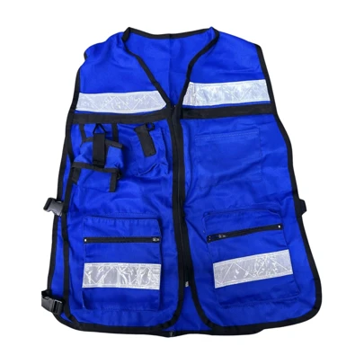 Chaleco de Seguridad Industrial Tipo Brigadista con Cinta Reflejante de Alta Visibilidad con Costados Abiertos para Ajustar a varias tallas. Disponible en 14 Colores. (Amarillo Fosforescente, Naranja, Negro, Azul Marino, Rojo, Vino, Azul Rey, Verde Manzana, Caqui, Verde Bandera, Gris, Rosa Mexicano, Rosa Claro, Amarillo Canario)