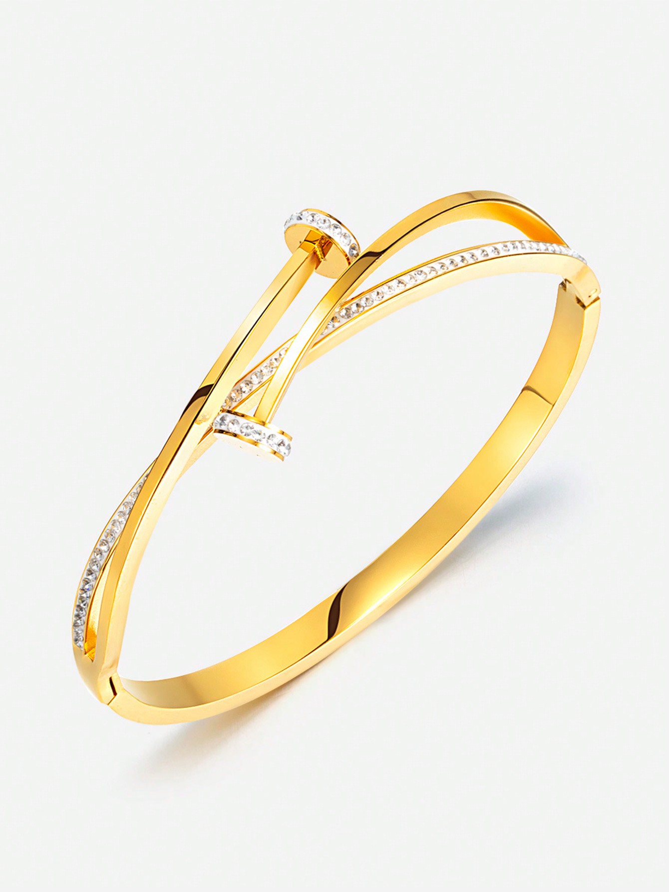 سوار سوار فرنسي فاخر ، فولاذي عصري مرصع بالراينستو...