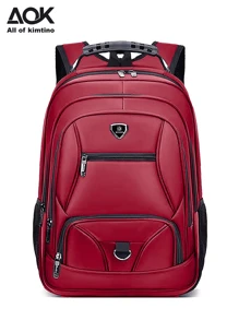 Unisex Backpack Water Resistant Waterproof Reinforced Steel Cable For Travel School Social Elegant Great Promotion Random Model Shipping - 酒紅色 - 查看 9