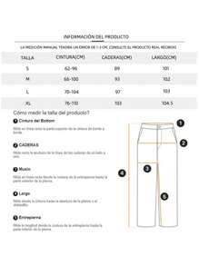 ELCOO Pantalones De Mujer Moda Stretch Pantalón Cintura Media Salir Cita - Negro - Ver 6