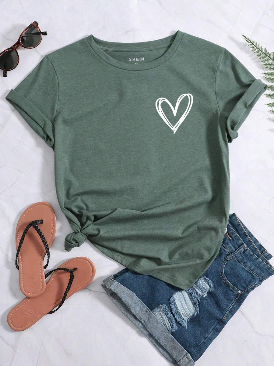 Women T-Shirts - Màu xanh lá cây đậm - Xem 1