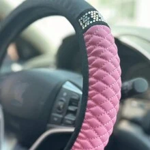 Car Steering Wheel Cover (no Inner Ring) - Pink - View 2