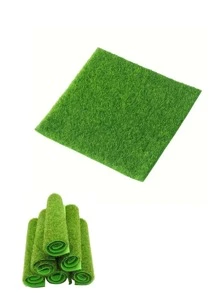 5pcs 6 Inches X6 Inches/15x15 Centimeters Fairy Woman Made Grass, Miniature Fake Garden Grass, Suitable For Handicrafts, Garden Decoration, Doll House DIY Decoration, Green Plants, Micro Landscape Courtyard Garden Decoration