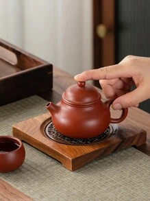 1 件复古木制储水小茶盘，茶具托盘，茶杯沥水托盘，适用于家庭茶室，茶具配件，桌面装饰，回到学校 - 彩色 - 查看 8