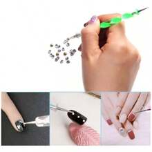 15 Pinceles Para Mano Alzada + Punteros Decoracion De Uñas - Negro - Ver 4