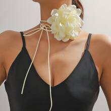 1 条 160 厘米性感可爱玫瑰花形女士项链，欧美时尚个性颈链，个性化休闲配饰适合日常佩戴情人节、妈妈、母亲、母亲节、礼物 - 玫瑰大花朵項鍊 - 查看 8