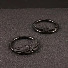 1 pieza Pesas para orejas con calaveras y mariposas para tapones perforados en el Body, túneles de piercing corporal de acero inoxidable para joyería corporal