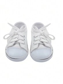 1 双经典帆布运动鞋，适合 18 英寸美国娃娃，带鞋带的娃娃鞋，娃娃休闲运动鞋 - 时尚娃娃配饰，非常适合小女孩和男孩的生日、节日和玩具、娃娃衣服、玩具、娃娃玩具 - 純色 - 查看 22