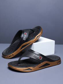 Men's Fashionable Slip-Resistant Soft-Soled Flip-Flops, Summer Wear, Outdoor Use, Lightweight, Casual Style