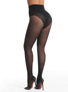 1pc Sexy And Fashionable 40D Pantyhose For Women, Cozy - Black - View 3