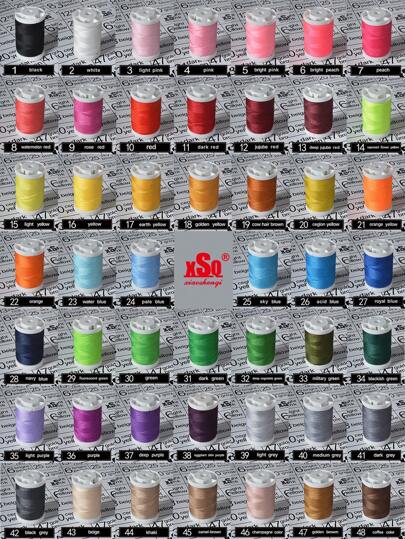 48 Color  Sewing Threads(Polyester100%)For Hand & Machine Sewing,150 M / 164 Yds Each,Colors Can Be Freely Selected(Attention: The Colors Displayed On The Screen May Have Color Differences From The Actual Product)