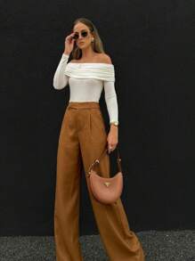 Women Tops - 米色 - 查看 2