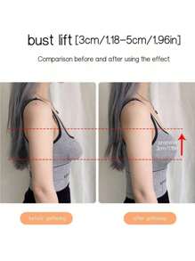 2入組矽膠無痕圓形乳貼，防下垂推上乳貼，適用於吊帶衫 - 粉色 - 查看 2