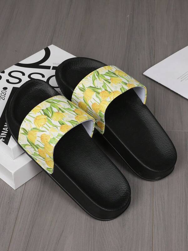 Las últimas zapatillas femeninas de casa de moda internacional 2024, se pueden usar como sandalias para salir, zapatillas de EVA resistentes al calor y antideslizantes