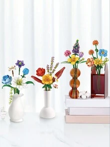 LOZ Bloques de construcción microscópicos, set de ramo de flores eternas, flores de rosa como regalos para niñas, mejores amigas y novias, decoración de hogar y habitación para el Día de San Valentín - Multicolor - Ver 6