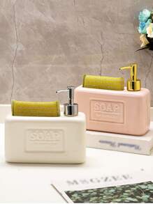 1入組方形按壓式泵瓶，適用於手洗、潤膚乳、洗衣劑、洗髮水、沐浴露、洗碗液，大容量配送器 - 彩色 - 查看 2