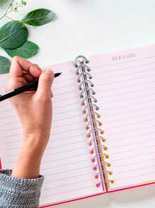 Cuaderno Libreta Pasta Gruesa Pequeña de 80 Hojas Rayado con Espiral Tamaño A4 Estudiante - Verde - Ver 4